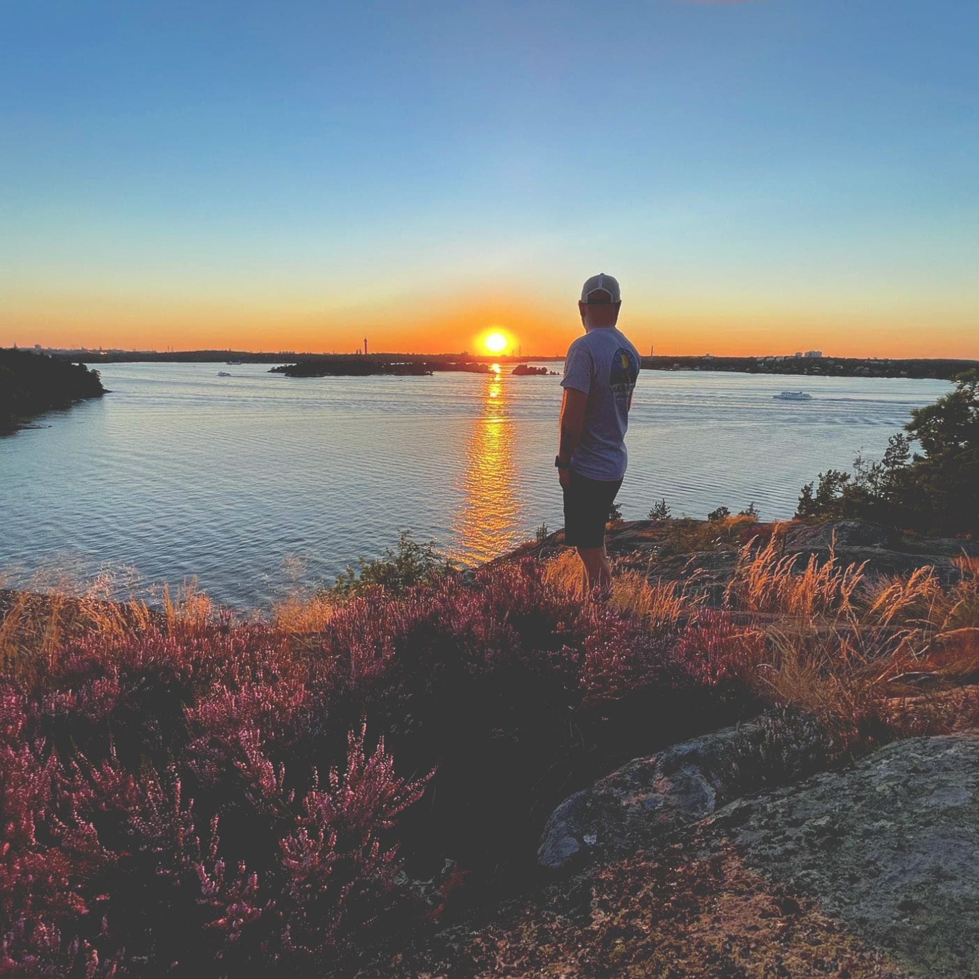 Utsikt över Saltsjön från Vrakberget i Nyckelvikens naturreservat, Nacka